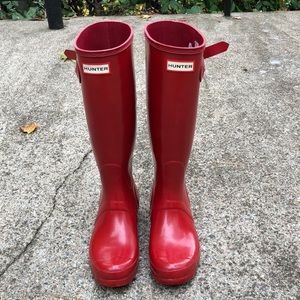 Red Tall Women’s Hunter Boots